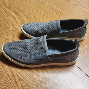 MENS ECCO Slip - On Shoes Gray Made In Portugal Size 10 S29.